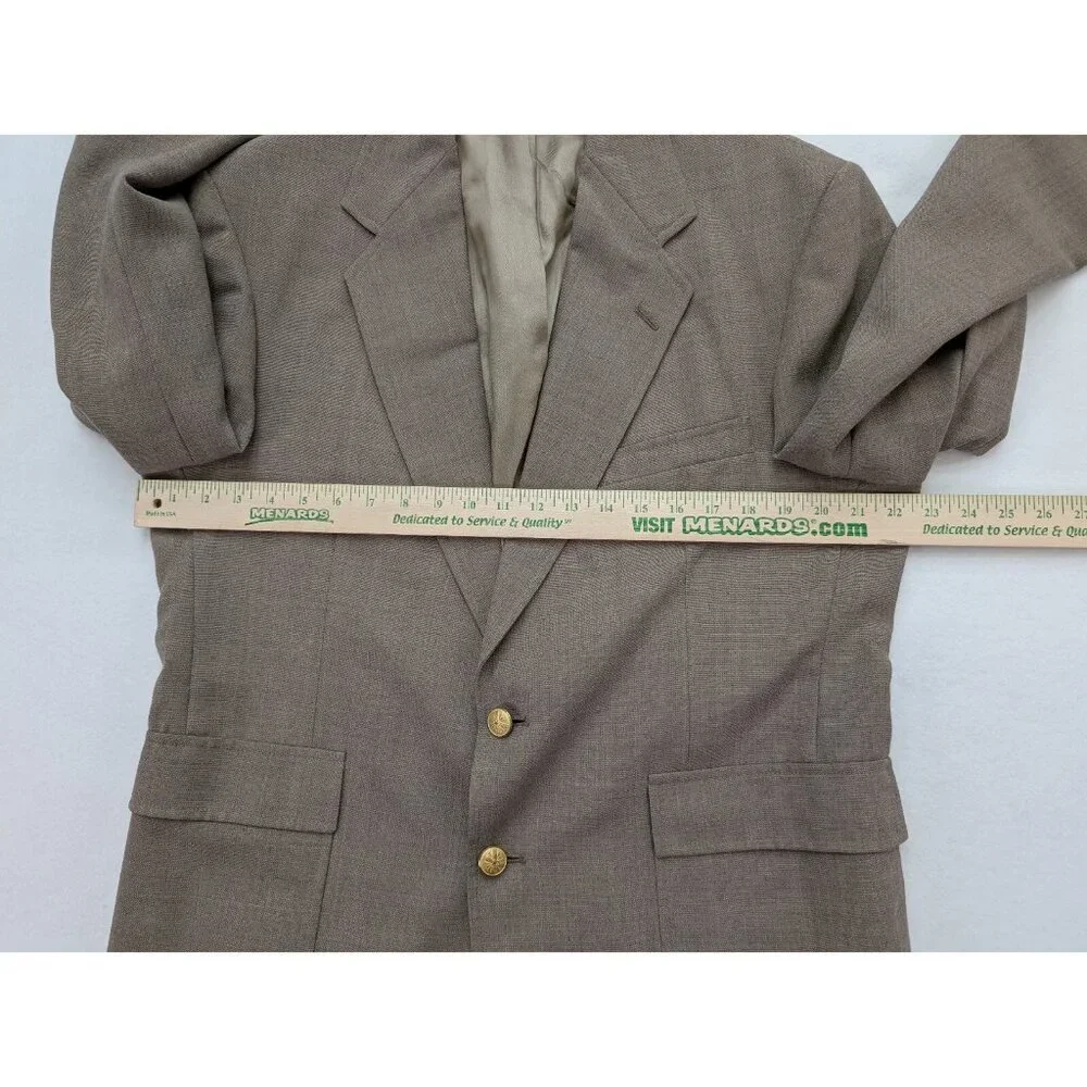 Wall Street Collection Vintage Men's Blazer Jacket Sport Coat Size 42R Beige